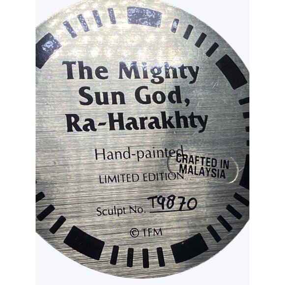 Egyptian Ra-Harakhty Sun God Figurine Sculpture Limited Edition Hand-Painted - Picture 12 of 12